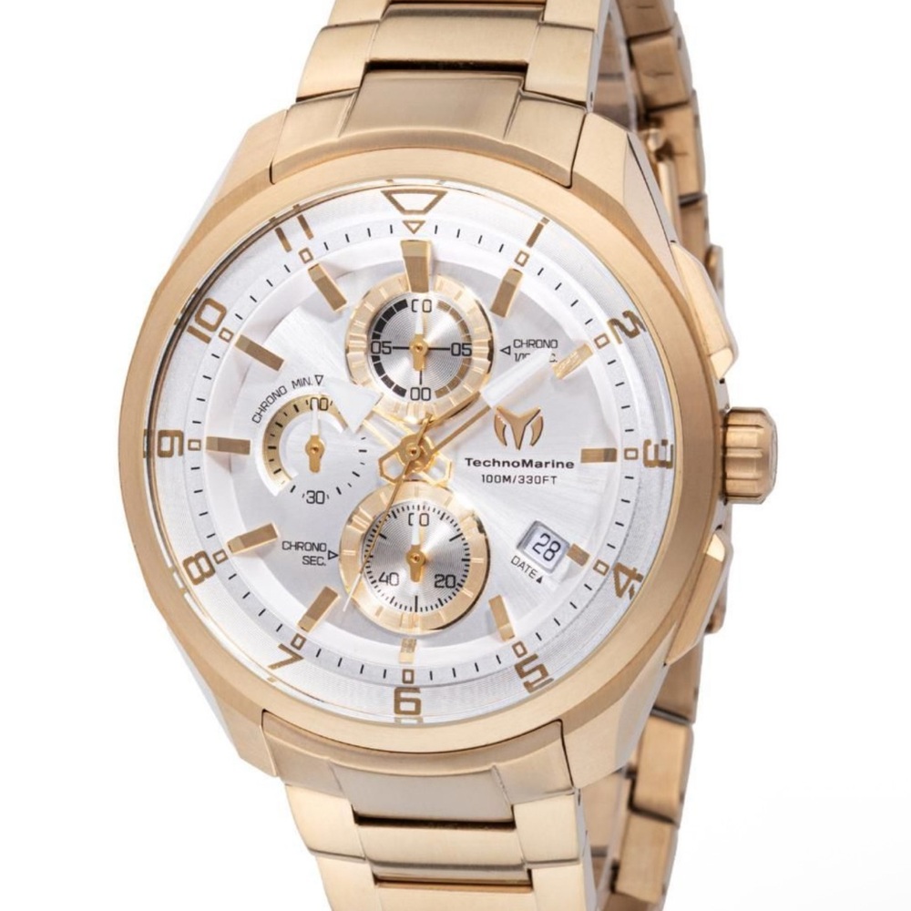TechnoMarine Men's Gold Chronograph Watch 44mm TM-318118